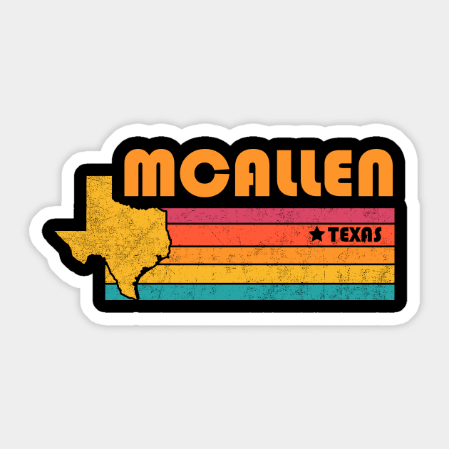 McAllen Texas Vintage Distressed Souvenir Sticker by NickDezArts